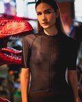 MONTON Cyklistický dres s krátkým rukávem - PRO CARBONFIBER LADY - černá