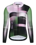 MONTON Cyklistický dres s dlouhým rukávem zimní - URBAN THERMAL LADY - černá/fialová/světle zelená