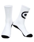 MONTON Cyklistické ponožky klasické - SKULL - bílá/černá