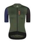 MONTON Cyklistický dres s krátkým rukávem - TRAVELER EVO LADY - černá/modrá/zelená