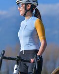 MONTON Cyklistický dres s krátkým rukávem - TRAVELER EVO LADY - modrá/fialová/žlutá