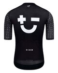 MONTON Cyklistický dres s krátkým rukávem - SKULL SYMBOLS - černá/bílá