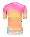 MONTON Cyklistický dres s krátkým rukávem - SKULL NORTHERNLIGHTS LADY - žlutá/růžová