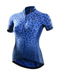 MONTON Cyklistický dres s krátkým rukávem - CHEETAH LADY - modrá