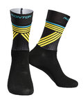 MONTON Cyklistické ponožky klasické - GREFFIO - černá/žlutá