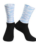 MONTON Cyklistické ponožky klasické - BEALI - bílá/modrá