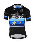 GIORDANA Cyklistický dres s krátkým rukávem - MITCHELTON-SCOTT '19 - černá/modrá