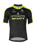 GIORDANA Cyklistický dres s krátkým rukávem - MITCHELTON-SCOTT '20 - černá/žlutá