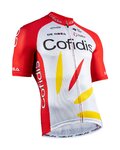 NALINI Cyklistický dres s krátkým rukávem - COFIDIS 2020 - červená/bílá
