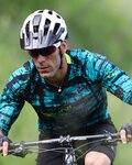 NALINI Cyklistický dres s dlouhým rukávem letní - AIS HILL MTB - černá/zelená