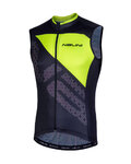 NALINI Cyklistický dres bez rukávů - AIS VOLATA 2.0 - černá/žlutá