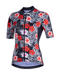 NALINI Cyklistický dres s krátkým rukávem - AIS MODERNA 2.0 LADY - černá/červená