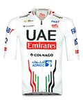 PISSEI Cyklistický dres s krátkým rukávem - UAE TEAM EMIRATES OFFICIAL 2024 - bílá/červená/černá