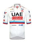 PISSEI Cyklistický dres s krátkým rukávem - UAE TEAM EMIRATES SLOVENIAN 2024 - bílá/červená
