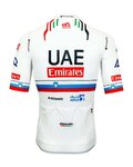 PISSEI Cyklistický dres s krátkým rukávem - UAE TEAM EMIRATES SLOVENIAN 2024 - bílá/červená