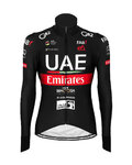 PISSEI Cyklistický dres s dlouhým rukávem zimní - UAE TEAM EMIRATES 23 - černá/červená/bílá