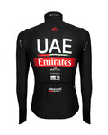 PISSEI Cyklistický dres s dlouhým rukávem zimní - UAE TEAM EMIRATES 23 - černá/červená/bílá