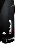 PISSEI Cyklistické kalhoty krátké s laclem - UAE TEAM EMIRATES 2024 - černá