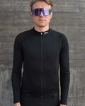POC Cyklistický dres s dlouhým rukávem zimní - THERMAL LITE  - černá