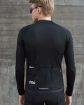 POC Cyklistický dres s dlouhým rukávem zimní - THERMAL LITE  - černá