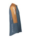 POC Cyklistický dres s krátkým rukávem - MTB PURE 3/4 - oranžová/modrá