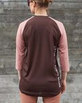 POC Cyklistický dres s krátkým rukávem - MTB PURE 3/4 LADY - hnědá/růžová