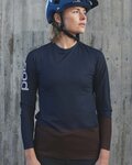 POC Cyklistický dres s dlouhým rukávem letní - MTB PURE LADY - hnědá/modrá