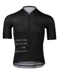 POC Cyklistický dres s krátkým rukávem - PRISTINE PRINT - černá