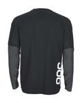 POC Cyklistický dres s dlouhým rukávem letní - RESISTANCE DH - černá/šedá