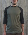 POC Cyklistický dres s krátkým rukávem - MTB PURE 3/4 - černá/zelená