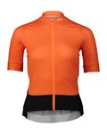 POC Cyklistický dres s krátkým rukávem - ESSENTIAL ROAD LADY - oranžová/černá