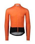 POC Cyklistický dres s dlouhým rukávem letní - ESSENTIAL ROAD - oranžová/černá
