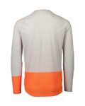 POC Cyklistický dres s dlouhým rukávem letní - MTB PURE - šedá/oranžová