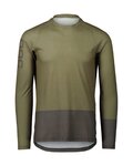 POC Cyklistický dres s dlouhým rukávem letní - MTB PURE - zelená/modrá