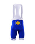 BONAVELO Cyklistické kalhoty krátké s laclem - QUICKSTEP 2017 - modrá
