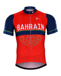 BONAVELO Cyklistický dres s krátkým rukávem - BAHRAIN MERIDA 2017 - červená/modrá