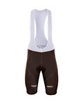 BONAVELO Cyklistické kalhoty krátké s laclem - AG2R 2018 - hnědá