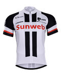 BONAVELO Cyklistický dres s krátkým rukávem - SUNWEB 2018 - černá/bílá