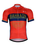 BONAVELO Cyklistický dres s krátkým rukávem - BAHRAIN  MERIDA 2018 - červená/modrá