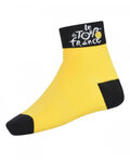 BONAVELO Cyklistické ponožky klasické - TOUR DE FRANCE  - žlutá/černá