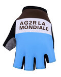 BONAVELO Cyklistické rukavice krátkoprsté - AG2R 2019 - modrá/hnědá/bílá