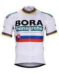 BONAVELO Cyklistický dres s krátkým rukávem - BORA UCI 2019 KIDS - bílá