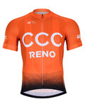 BONAVELO Cyklistický dres s krátkým rukávem - CCC 2019 KIDS - oranžová