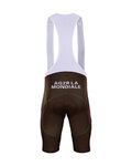 BONAVELO Cyklistické kalhoty krátké s laclem - AG2R 2019 - hnědá