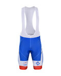BONAVELO Cyklistické kalhoty krátké s laclem - GROUPAMA FDJ 2019 - modrá