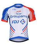 BONAVELO Cyklistický dres s krátkým rukávem - GROUPAMA FDJ 2019 - bílá