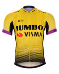 BONAVELO Cyklistický dres s krátkým rukávem - JUMBO-VISMA 2019 - žlutá