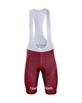 BONAVELO Cyklistické kalhoty krátké s laclem - KATUSHA 2019 - červená