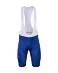 BONAVELO Cyklistické kalhoty krátké s laclem - QUICKSTEP 2019 - modrá