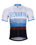 BONAVELO Cyklistický dres s krátkým rukávem - SLOVAKIA 2019 - černá/bílá